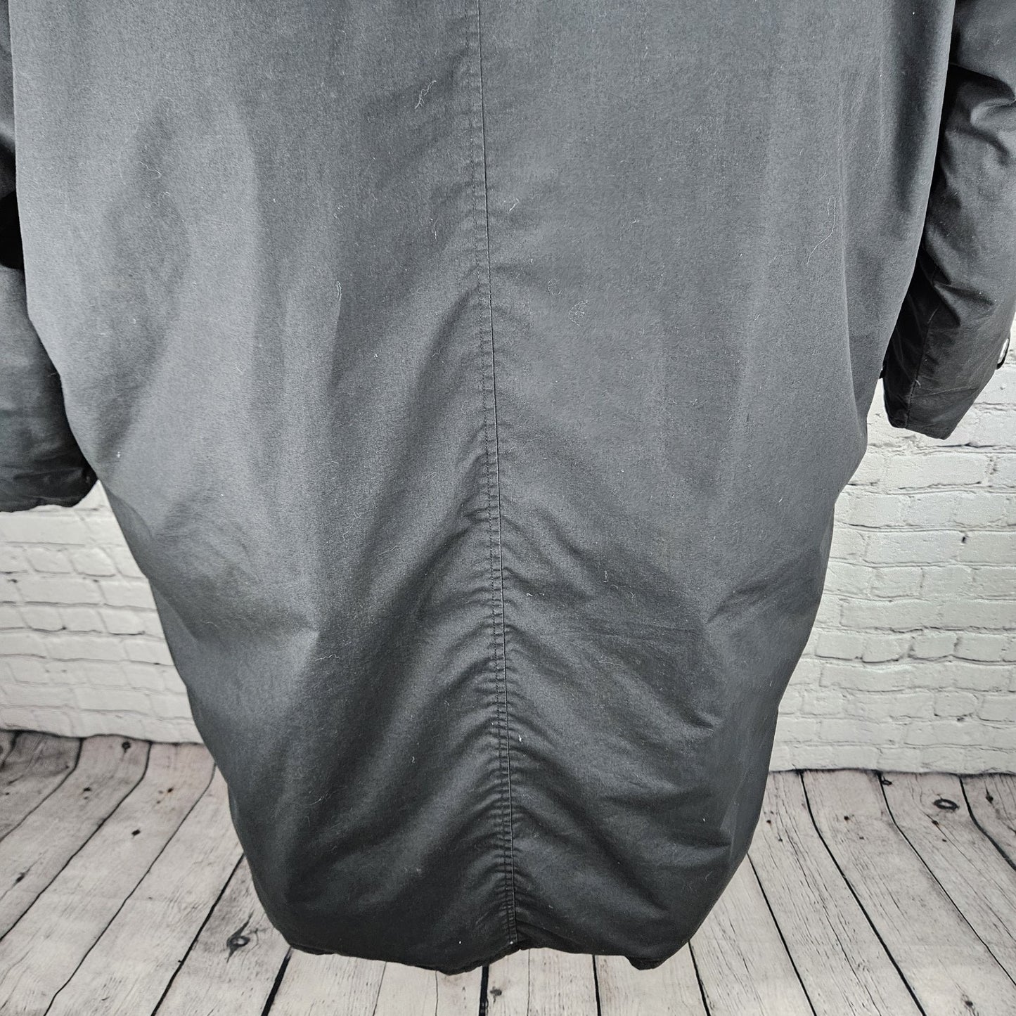 VTG J.J. Cochran Black Duck Down Feather Pocket Long Coat Parka Large 42-44