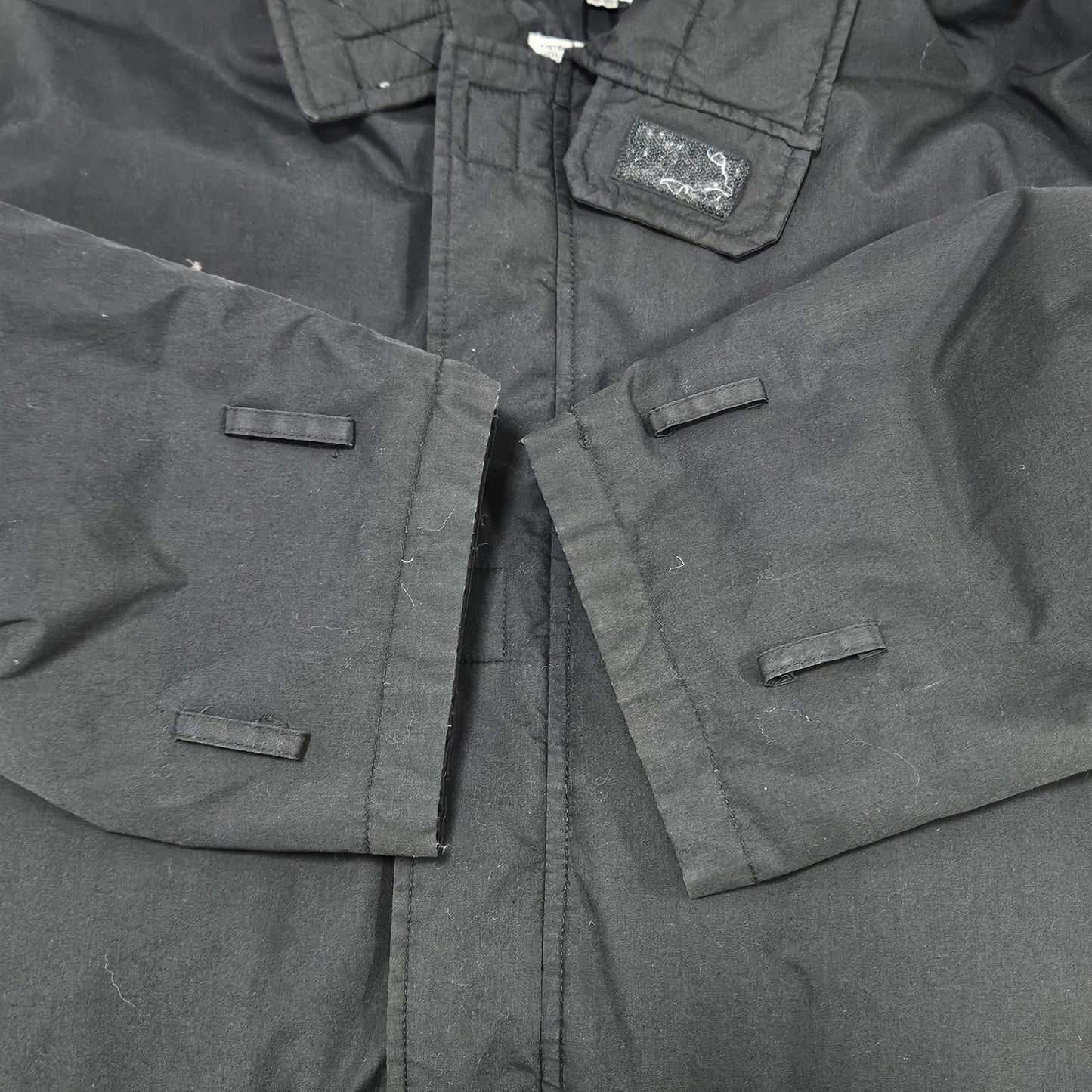 VTG J.J. Cochran Black Duck Down Feather Pocket Long Coat Parka Large 42-44