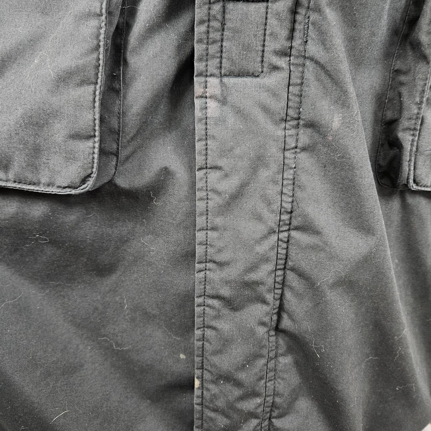 VTG J.J. Cochran Black Duck Down Feather Pocket Long Coat Parka Large 42-44