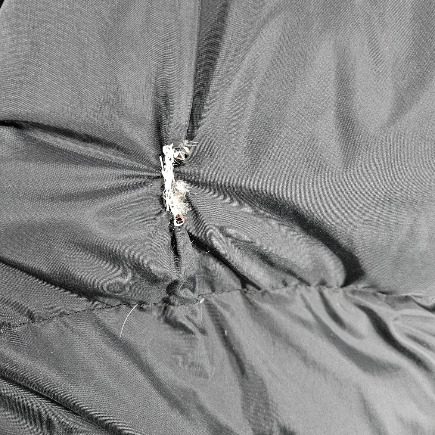 VTG J.J. Cochran Black Duck Down Feather Pocket Long Coat Parka Large 42-44