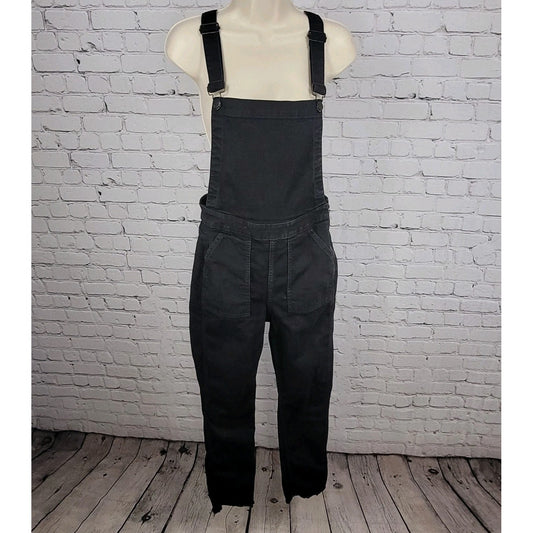 Madewell Black Denim Skinny Leg Adjustable Straps Overalls Jumper Size XS