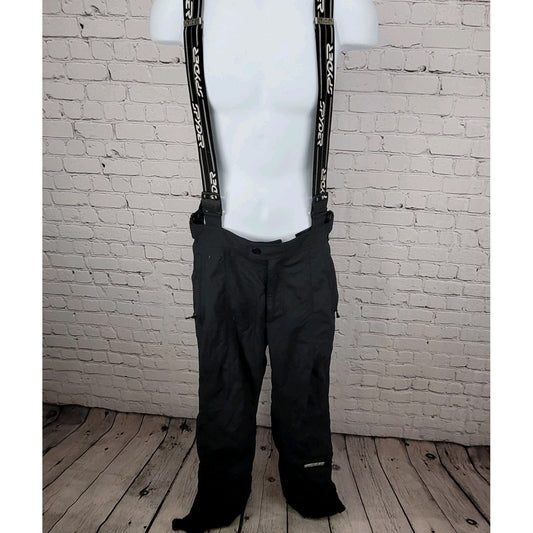 Spyder Black Adjustable Waist Snow Ski Bibs Pants Size Medium M (32x30)