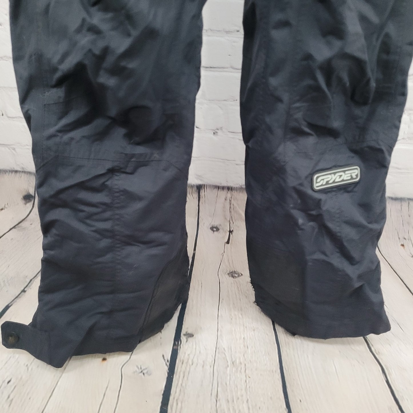 Spyder Black Adjustable Waist Snow Ski Bibs Pants Size Medium M (32x30)
