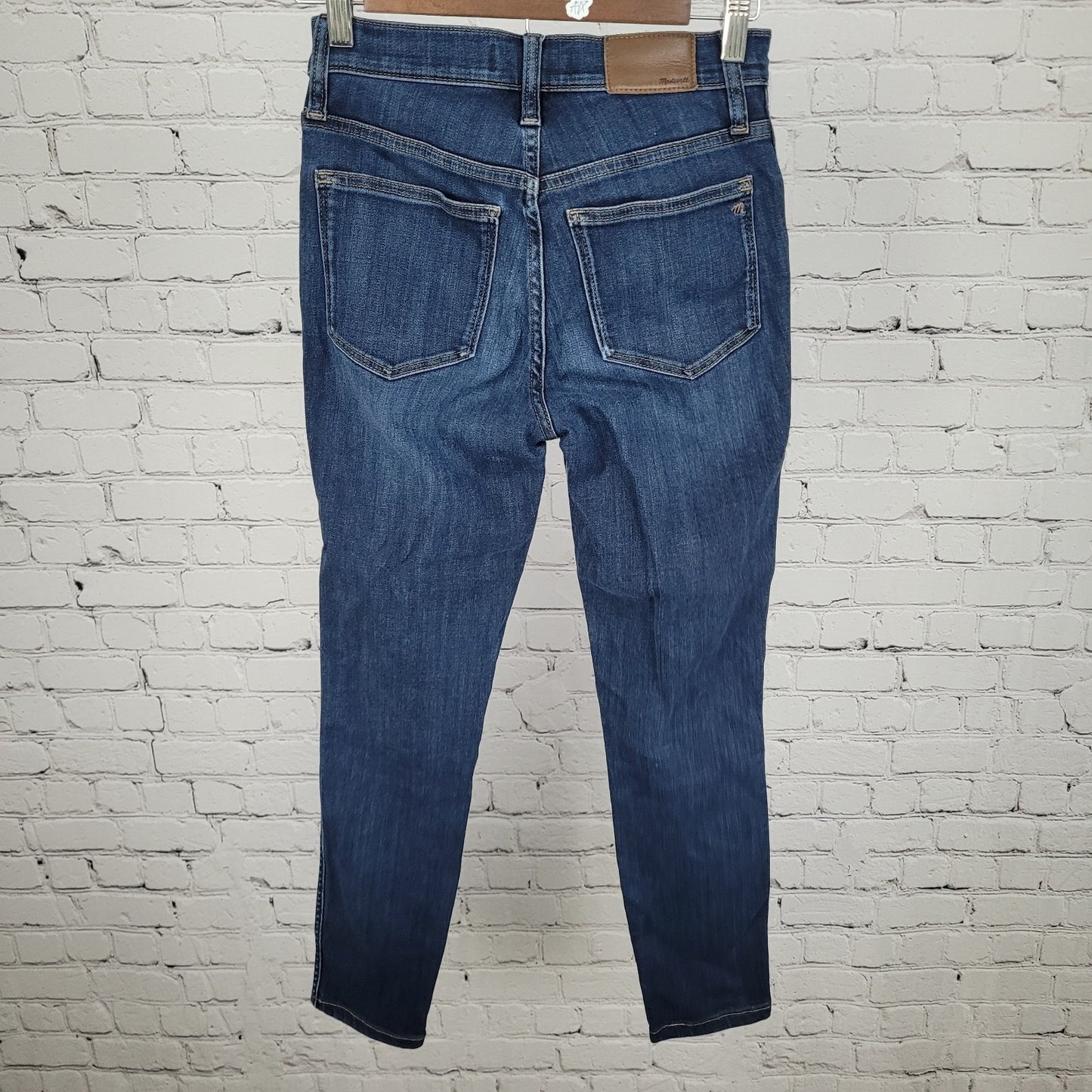 Madewell Blue Denim 10” High Rise Skinny Stretch Dark Wash Jeans Size 25 (25x26)