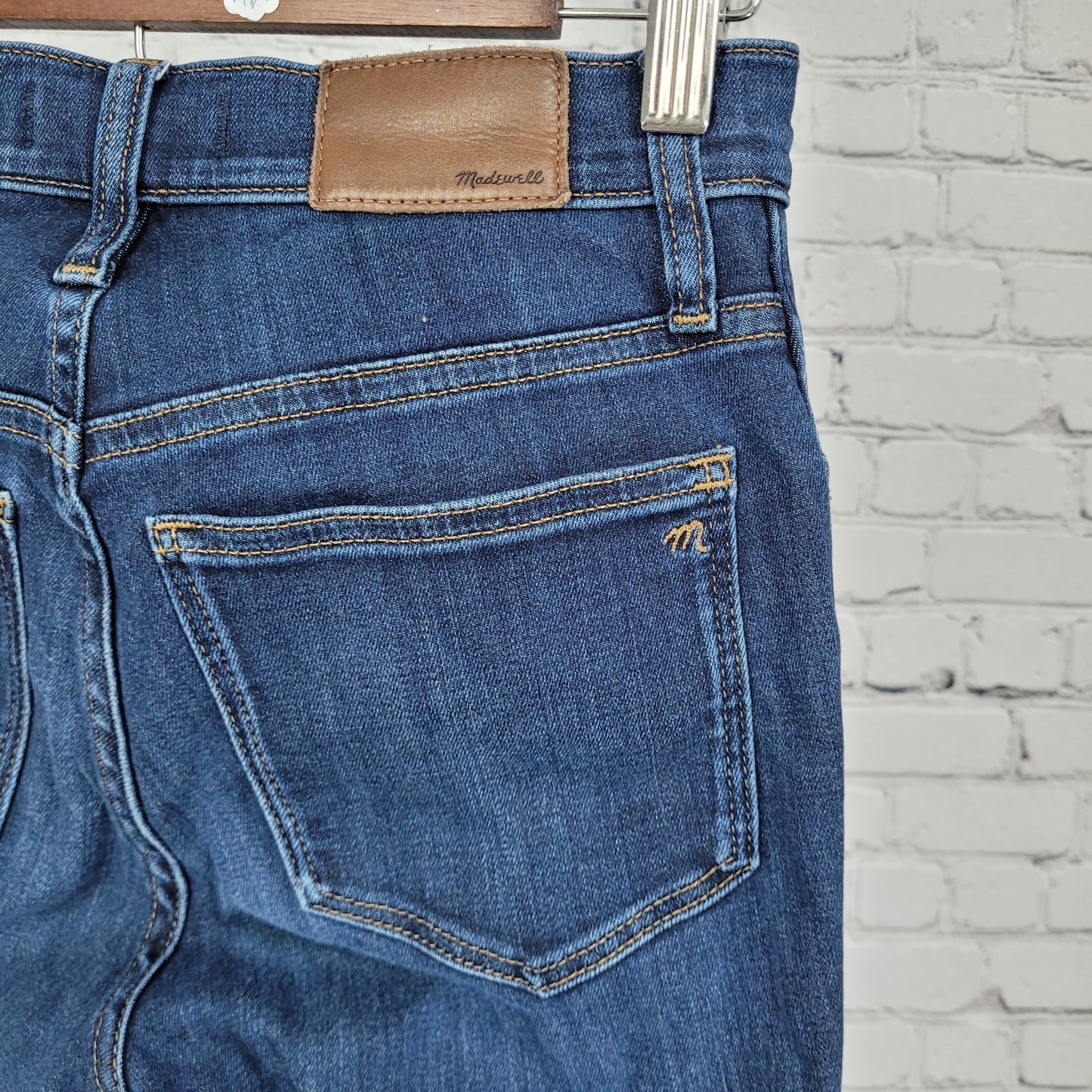 Madewell Blue Denim 10” High Rise Skinny Stretch Dark Wash Jeans Size 25 (25x26)