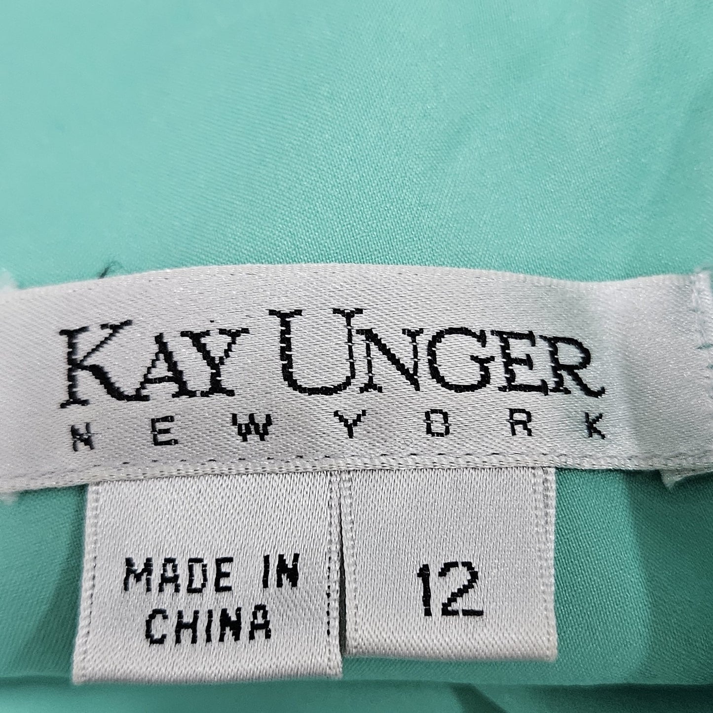 Kay Unger New York Multicolor Silk Blend Print Pleated Lined Midi Dress 12