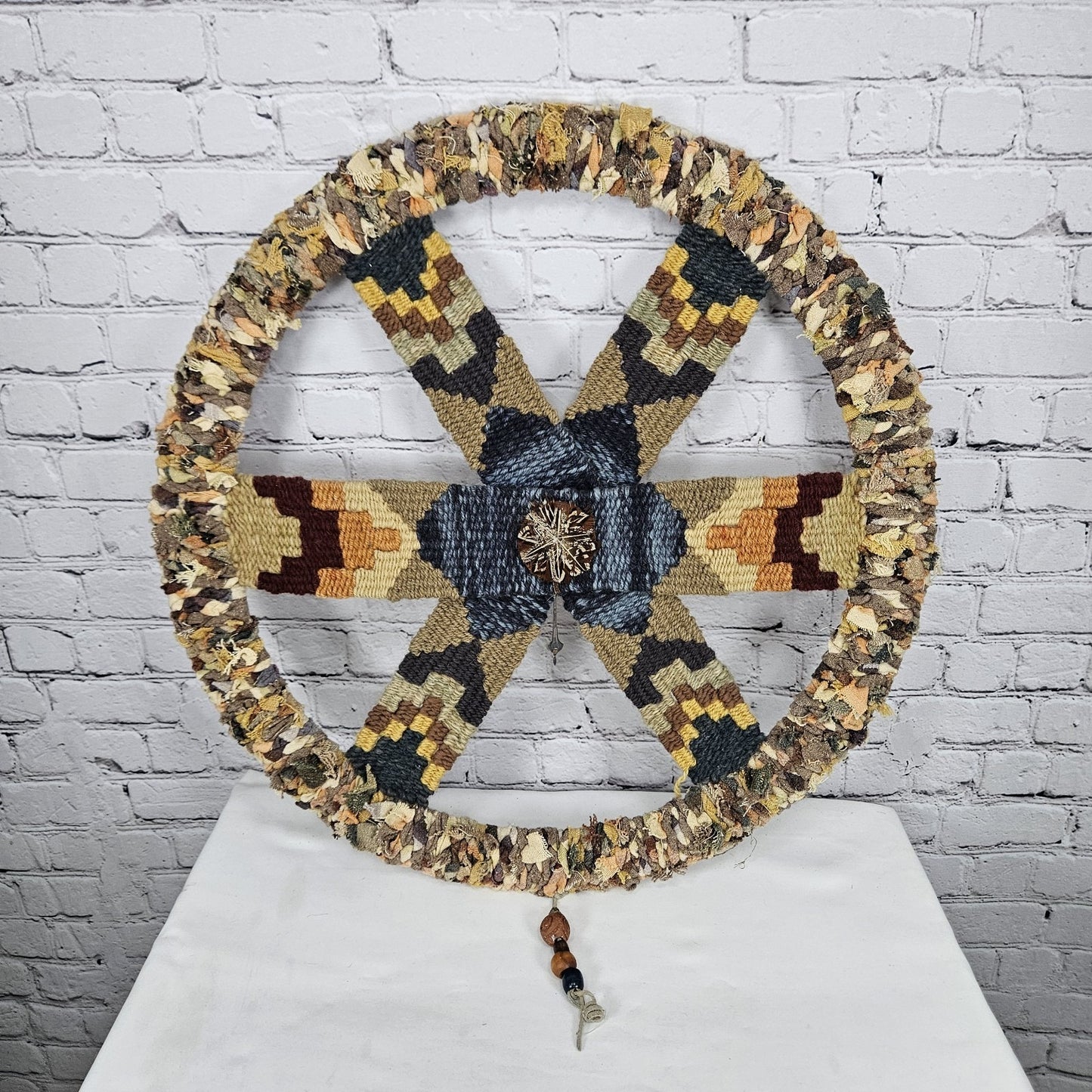 Place Of Dwelling Medicine Shield Jennifer East Handcrafted Wall Art Woven Wheel