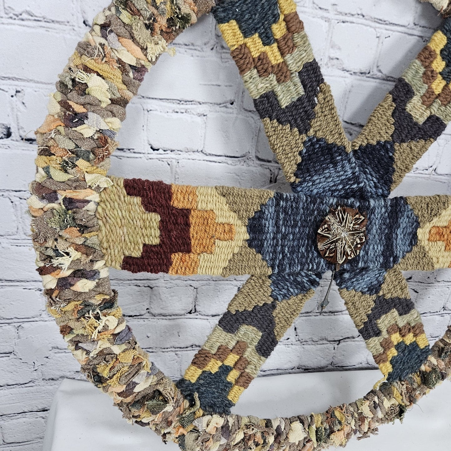 Place Of Dwelling Medicine Shield Jennifer East Handcrafted Wall Art Woven Wheel