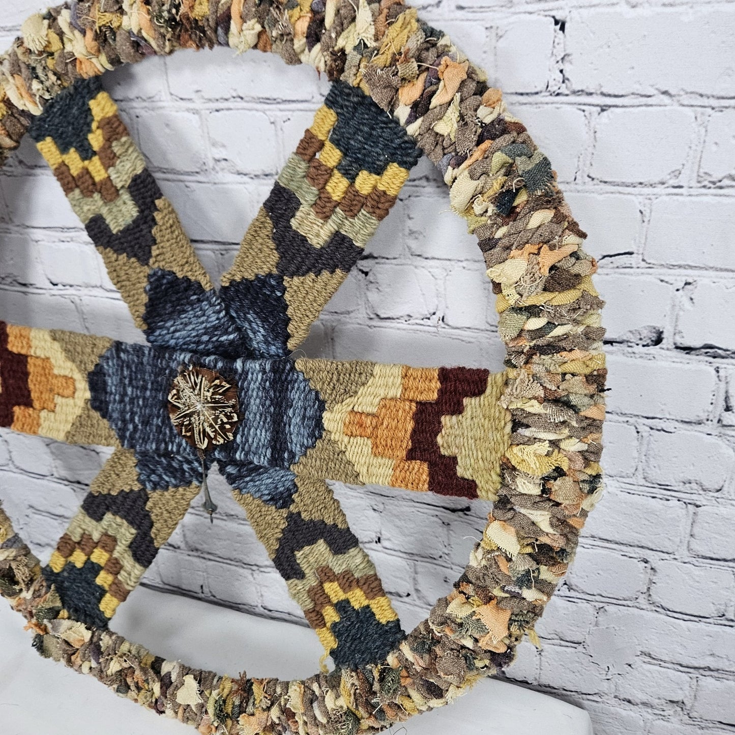 Place Of Dwelling Medicine Shield Jennifer East Handcrafted Wall Art Woven Wheel