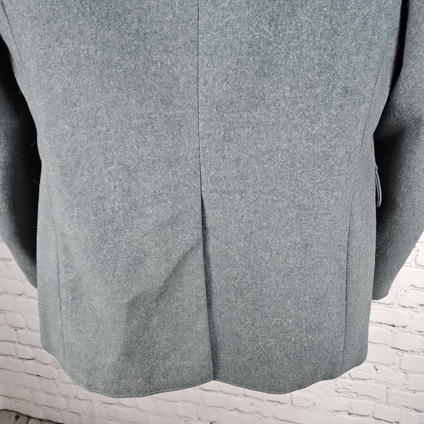 VTG Swiss Army Grey Military Issue Uniform Buttoned Lined Notch Jacket Coat M/L