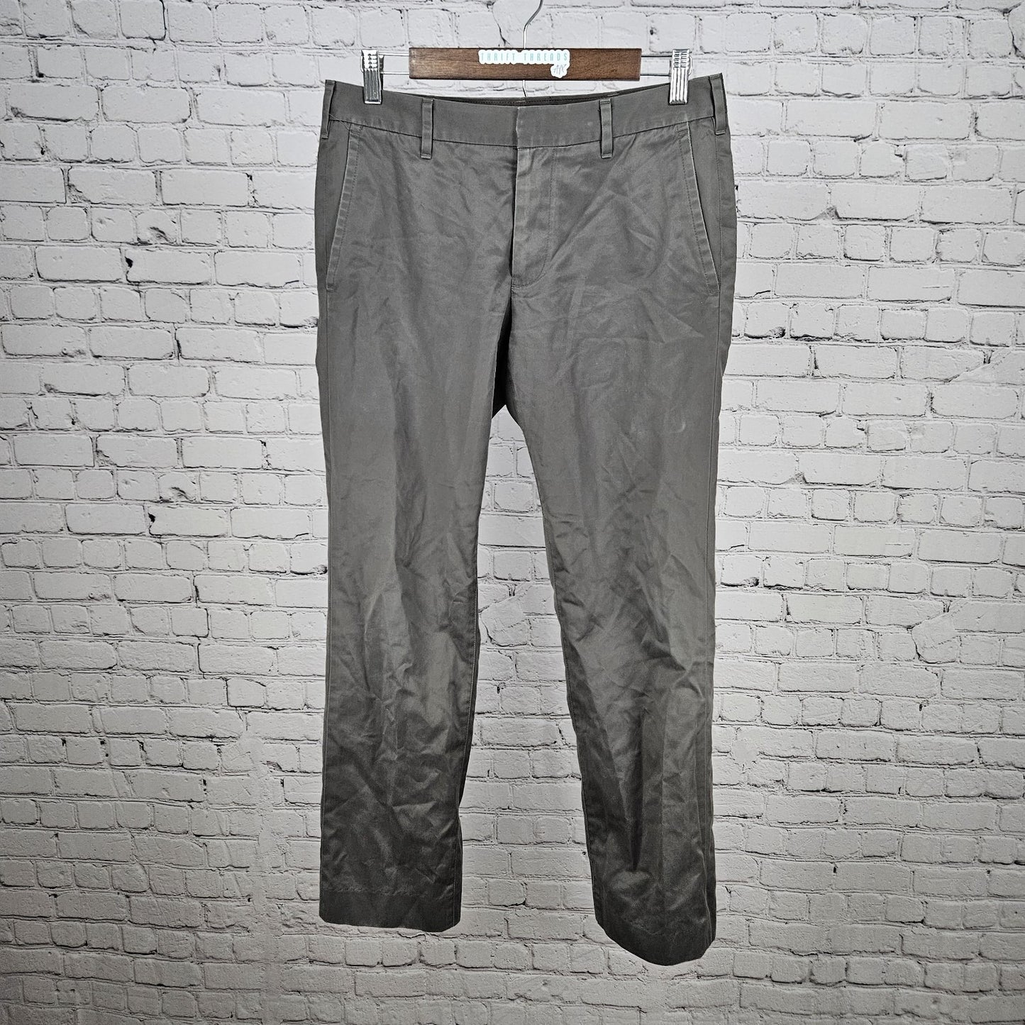 Bonobos Grey Thursday Slim Fit 100% Cotton Flat Front Straight Chino Pants 30x29