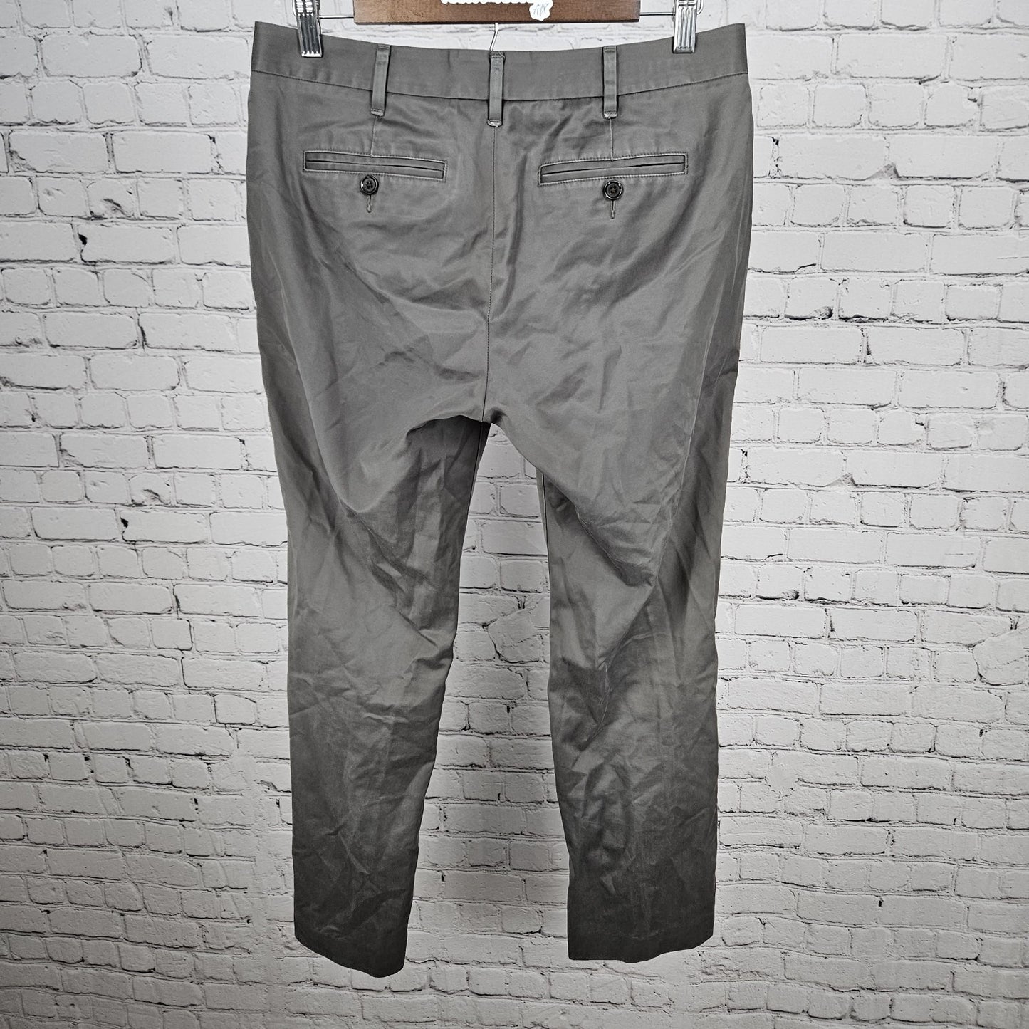 Bonobos Grey Thursday Slim Fit 100% Cotton Flat Front Straight Chino Pants 30x29