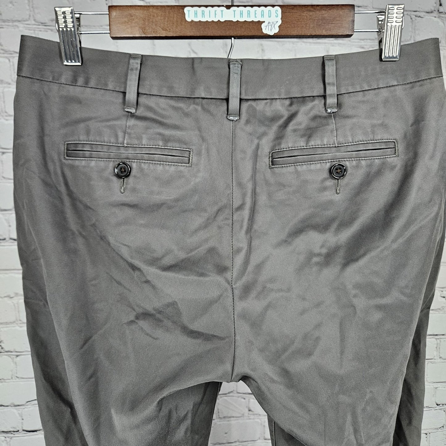 Bonobos Grey Thursday Slim Fit 100% Cotton Flat Front Straight Chino Pants 30x29