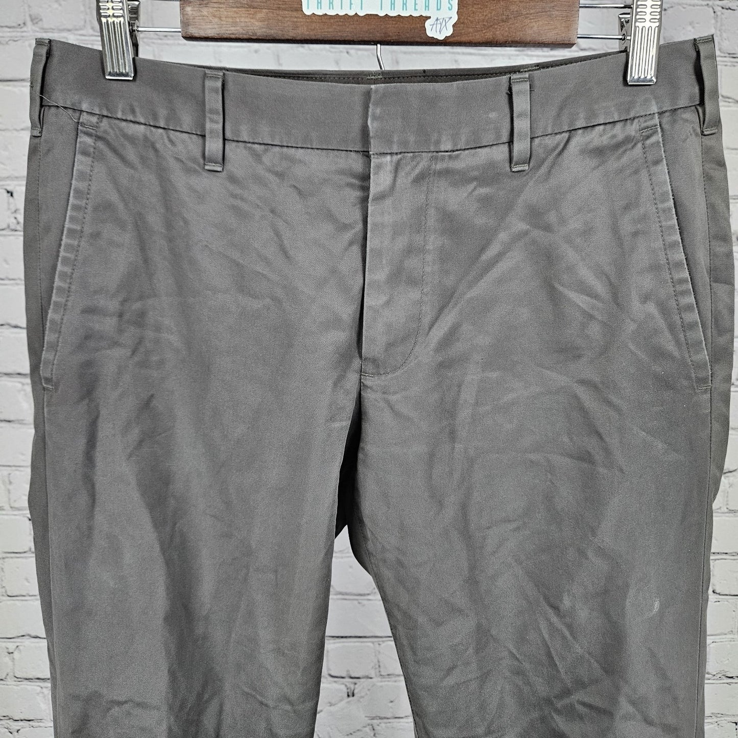 Bonobos Grey Thursday Slim Fit 100% Cotton Flat Front Straight Chino Pants 30x29
