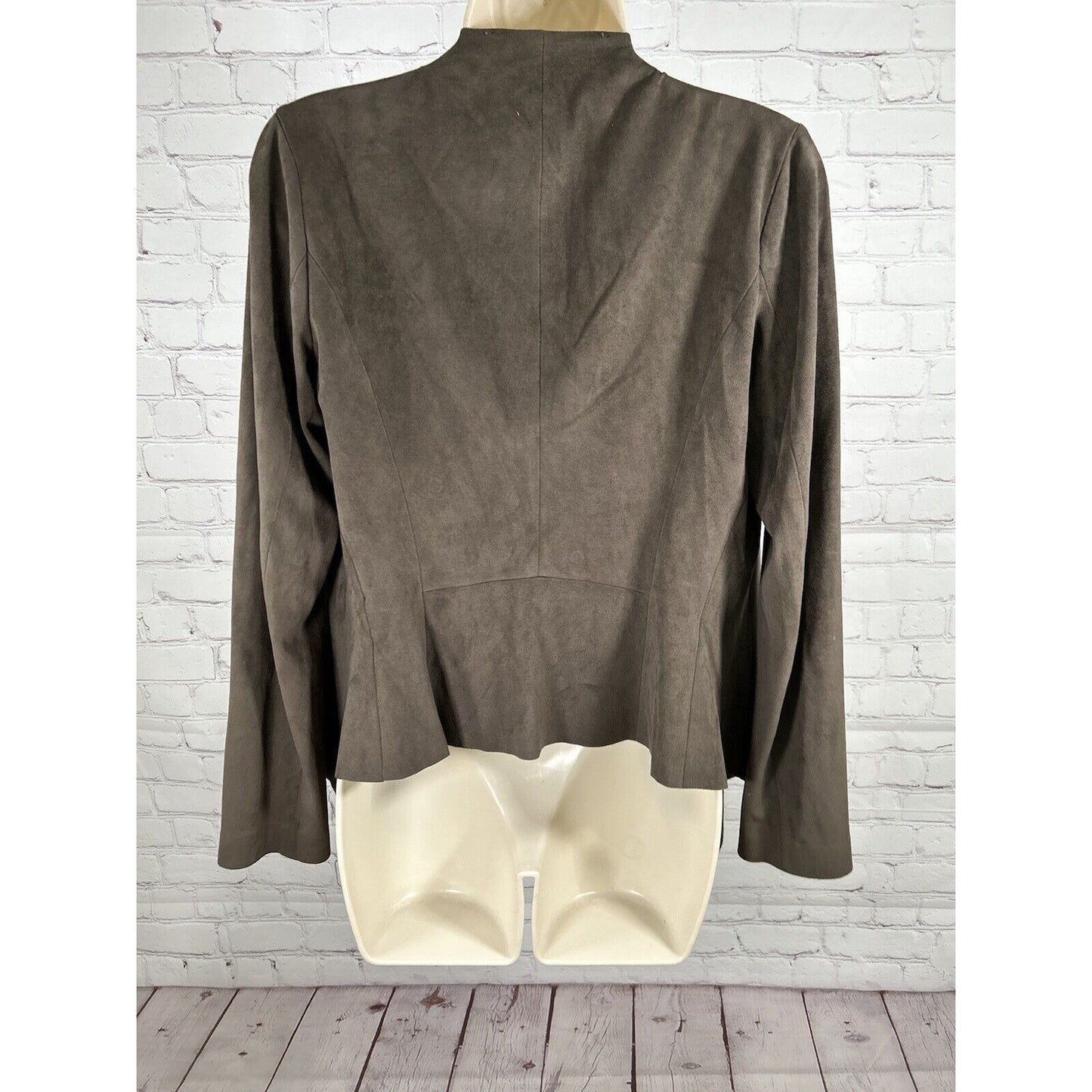 Zara Basic Solid Brown Open Front Drapey Long Sleeve Soft Cardigan Sweater S