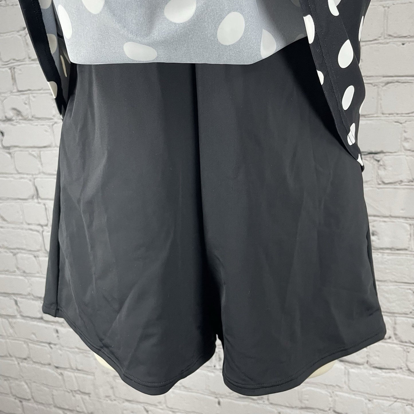 NWT Cocoship Black & White Retro Padded Halter One Piece Lined Swimsuit Size 10