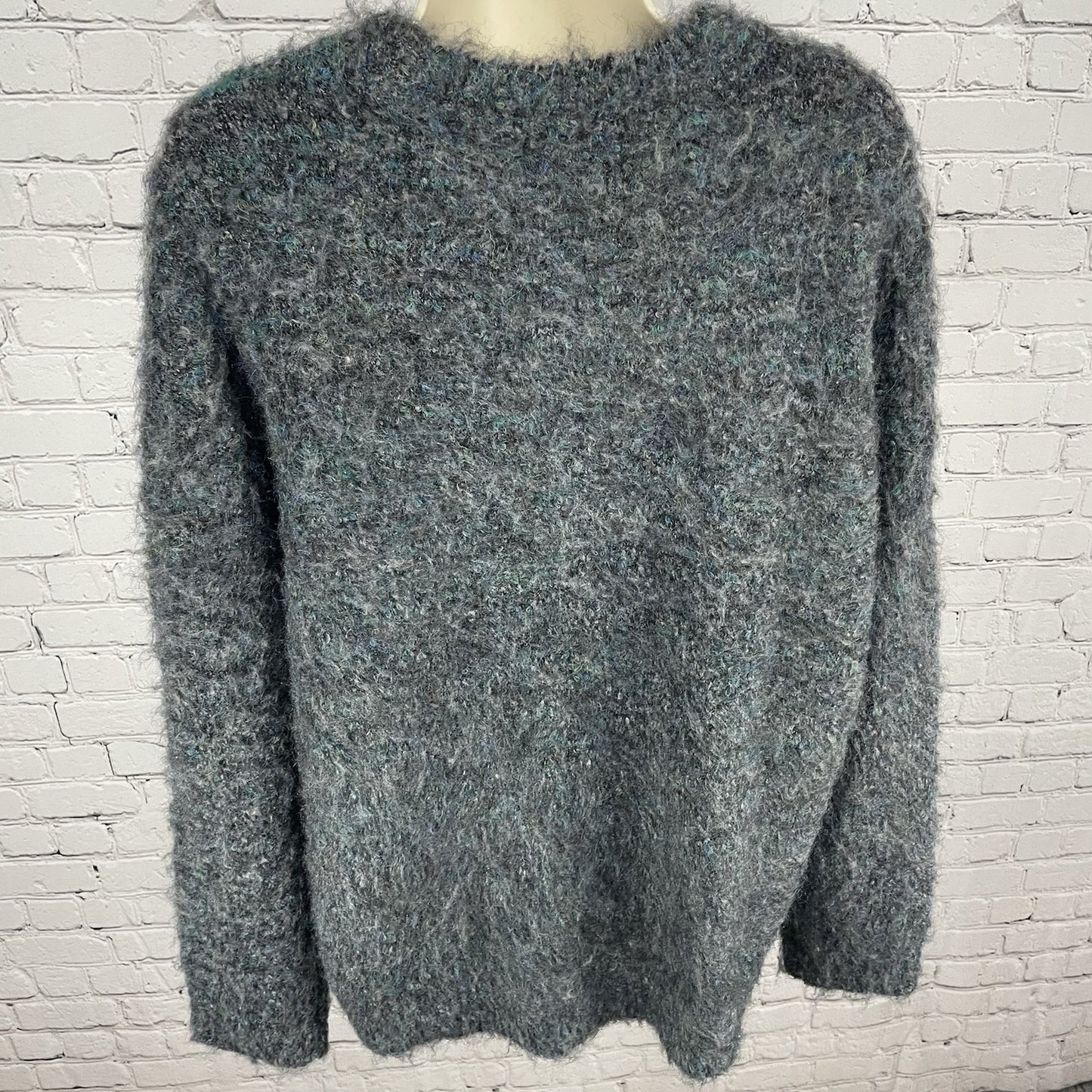 NWT Velvet By Jenny Graham Grey Multicolor Oversized Crew Neck Sweater Small S