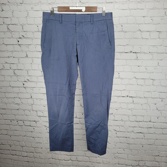 Bonobos Blue Monday Tailored Check Lightweight Stretch Chino Pants 31 (31x28.5)