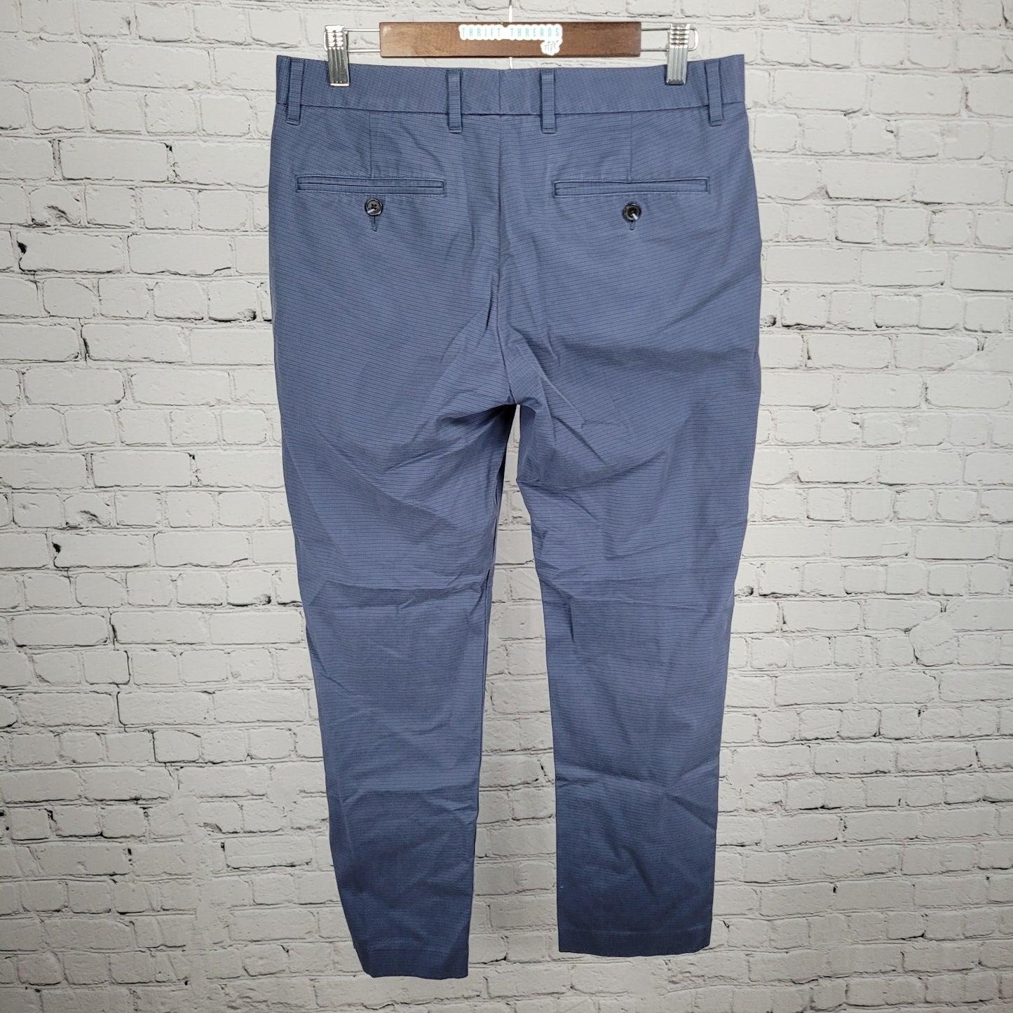 Bonobos Blue Monday Tailored Check Lightweight Stretch Chino Pants 31 (31x28.5)