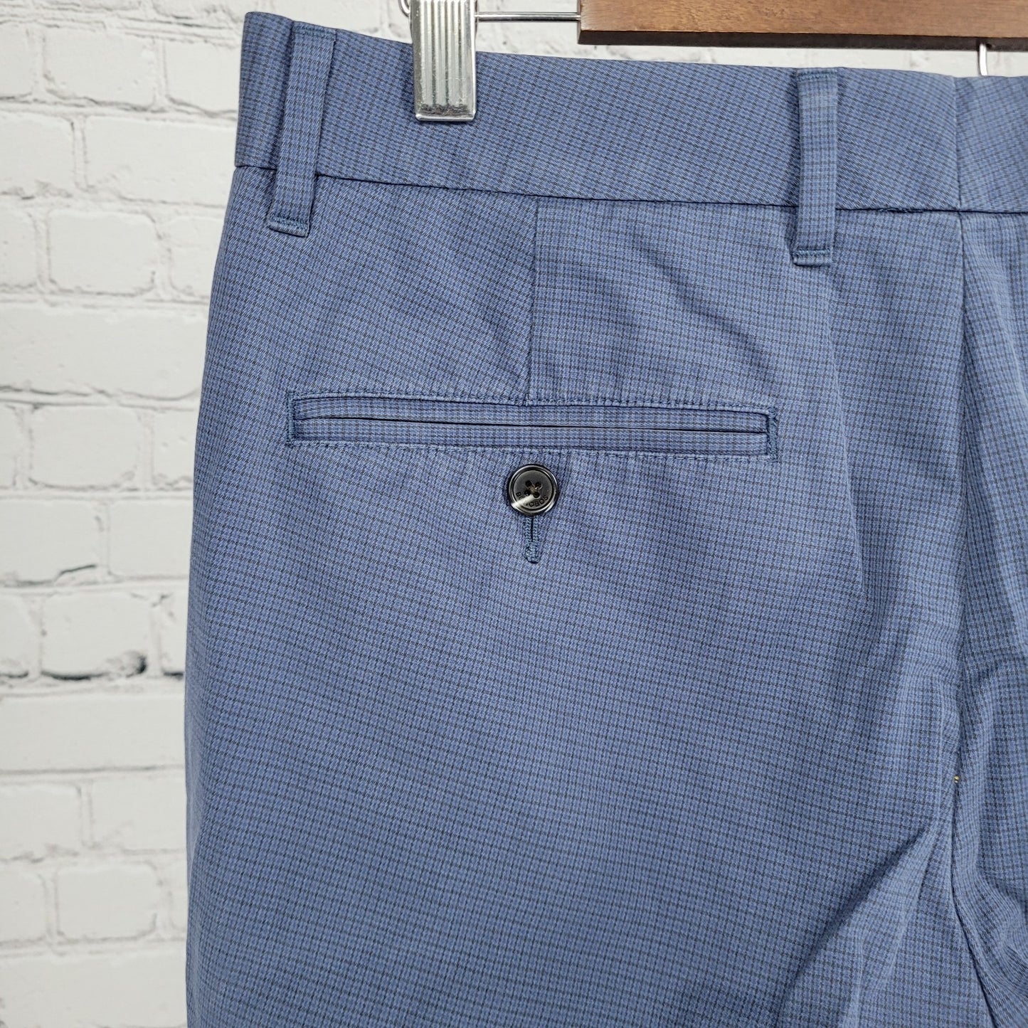 Bonobos Blue Monday Tailored Check Lightweight Stretch Chino Pants 31 (31x28.5)