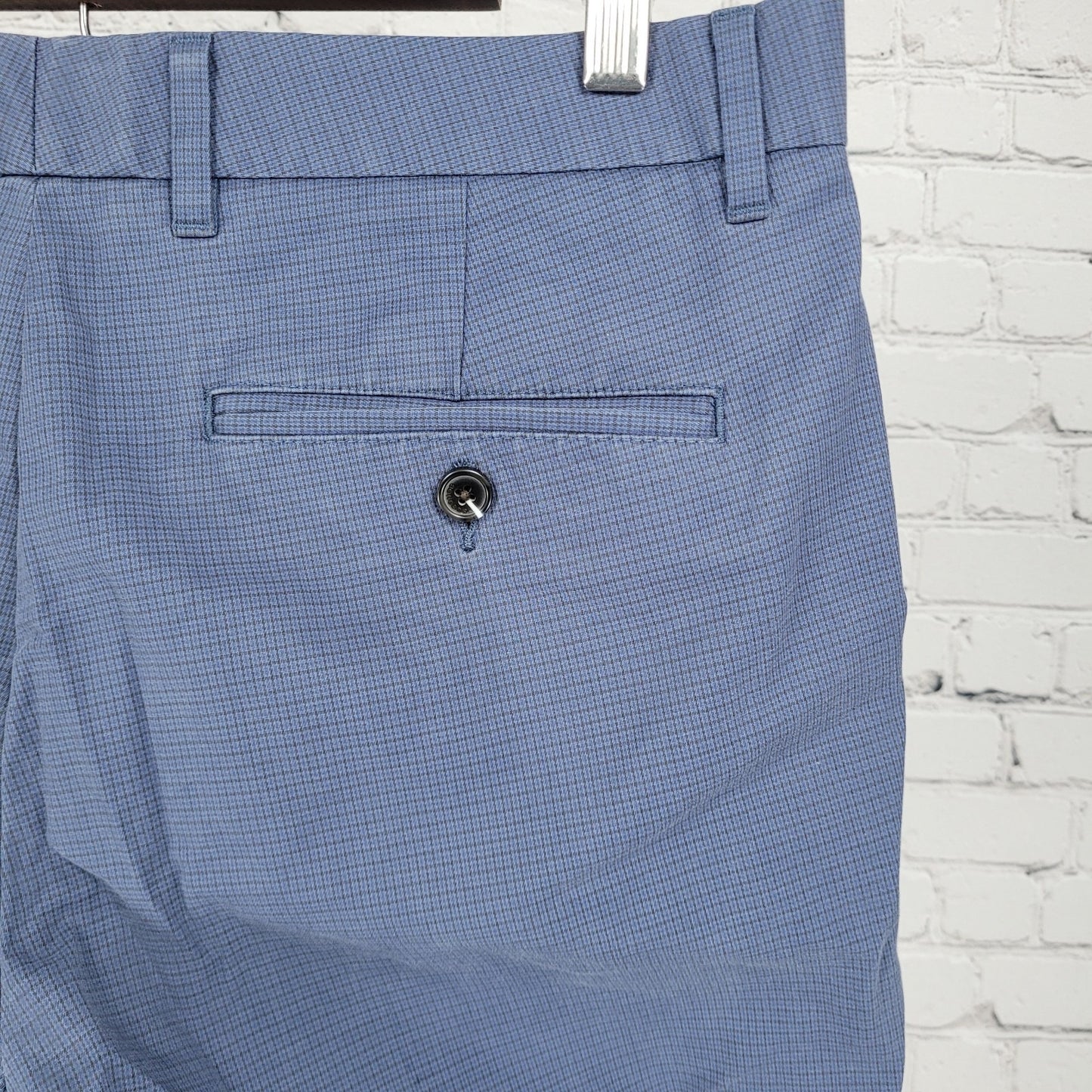 Bonobos Blue Monday Tailored Check Lightweight Stretch Chino Pants 31 (31x28.5)