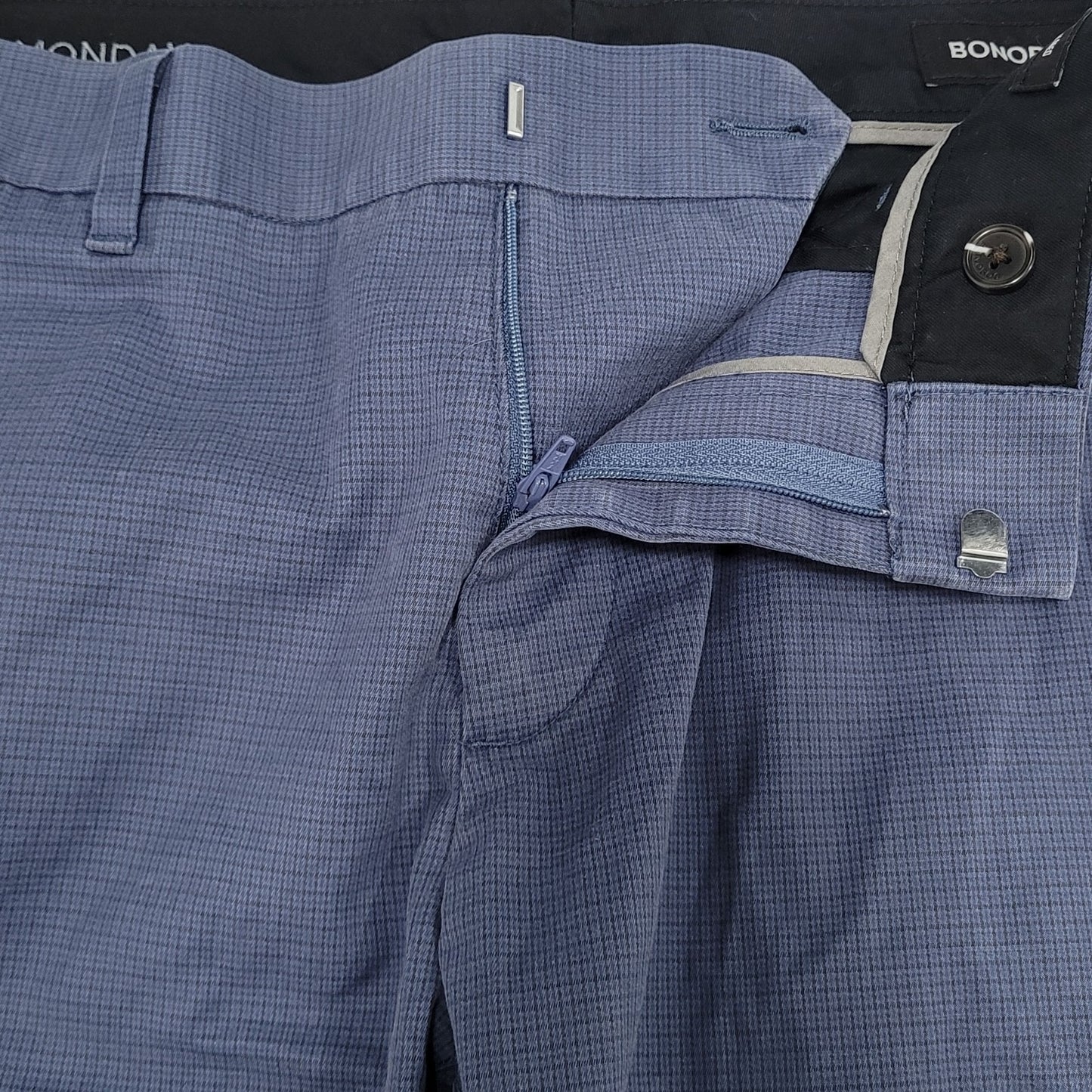 Bonobos Blue Monday Tailored Check Lightweight Stretch Chino Pants 31 (31x28.5)