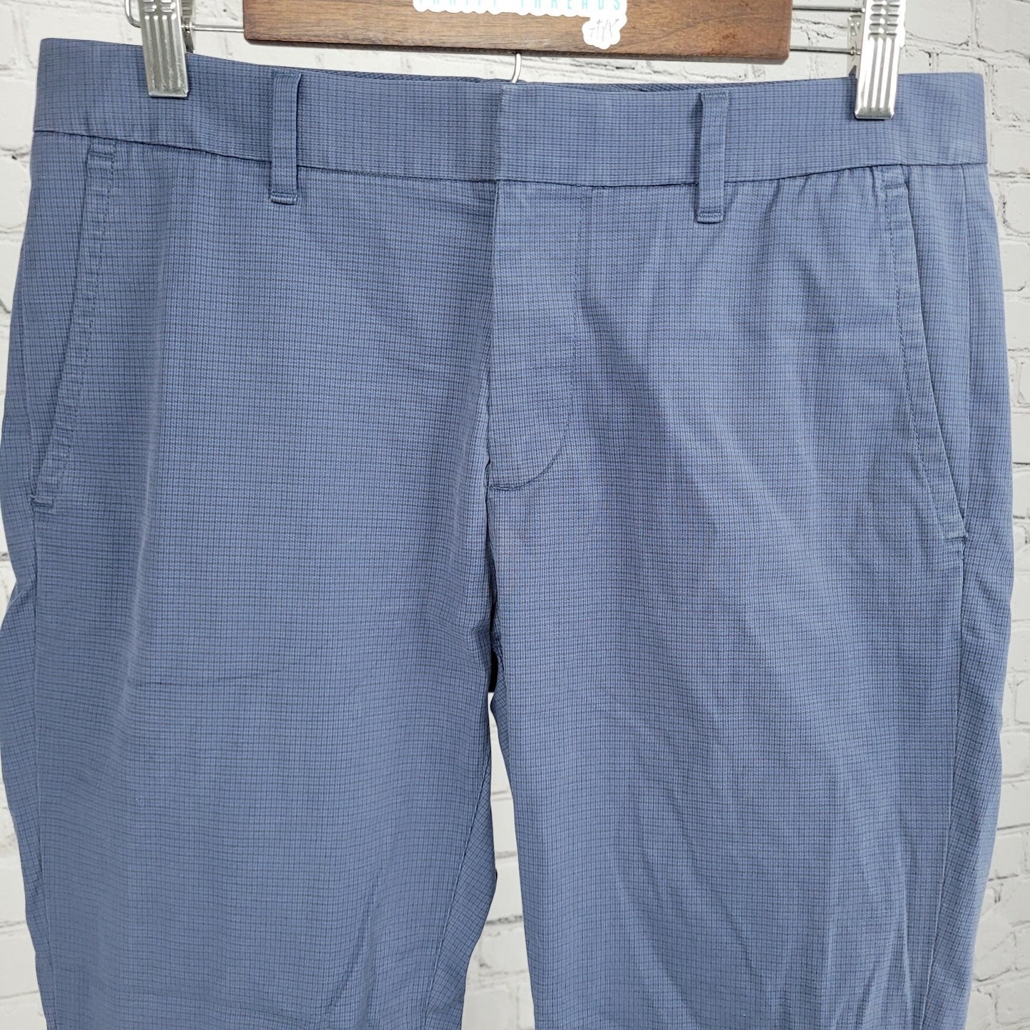 Bonobos Blue Monday Tailored Check Lightweight Stretch Chino Pants 31 (31x28.5)