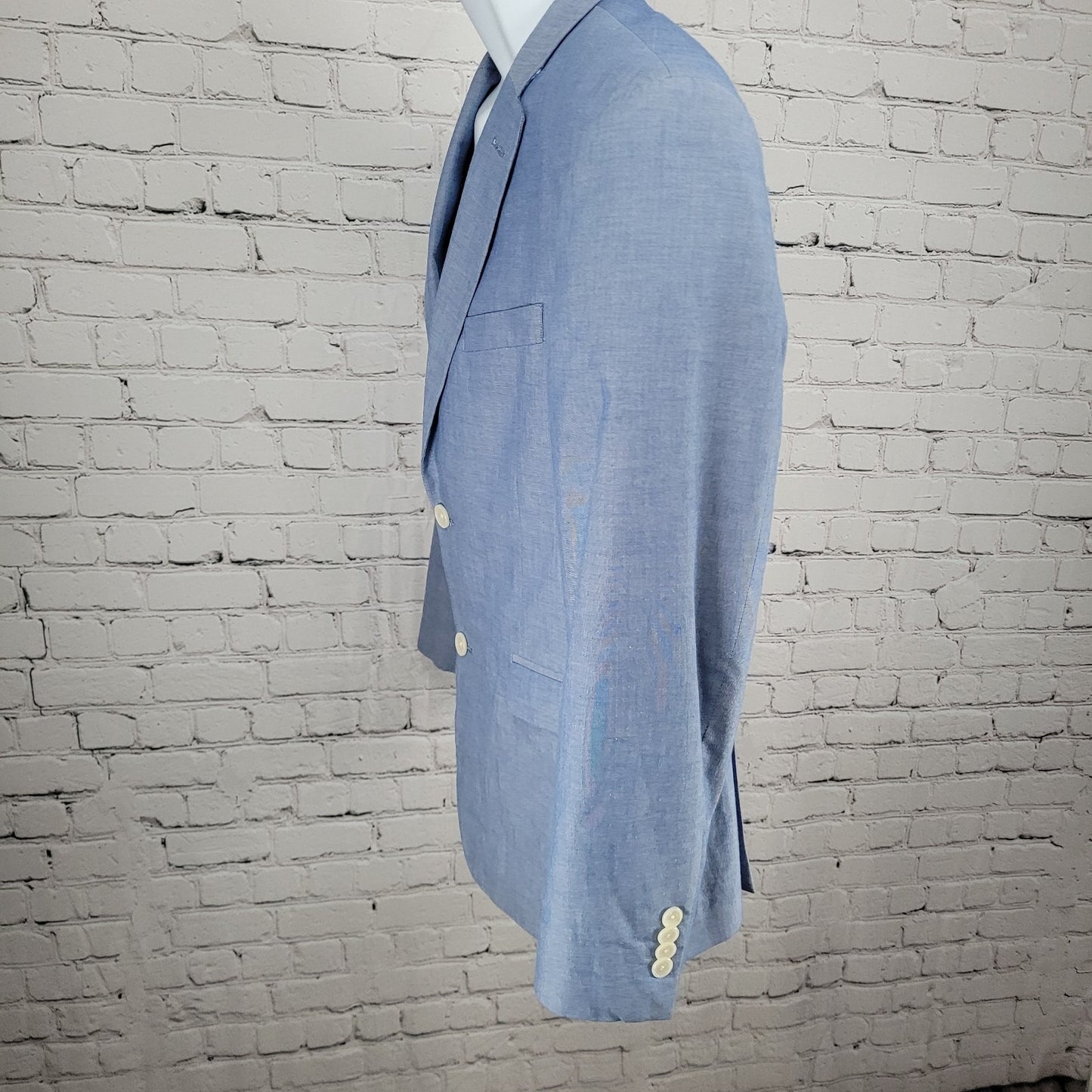Tommy Hilfiger Blue 100% Cotton 2 Button Vented Notch Blazer Sport Coat Size 38S