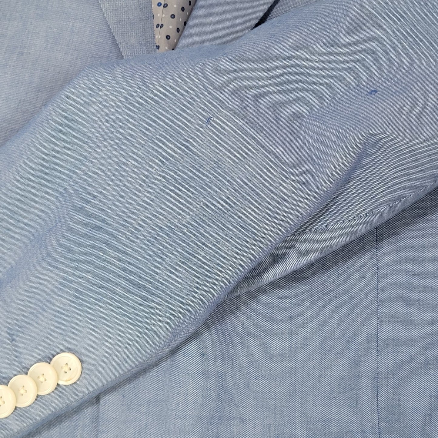 Tommy Hilfiger Blue 100% Cotton 2 Button Vented Notch Blazer Sport Coat Size 38S