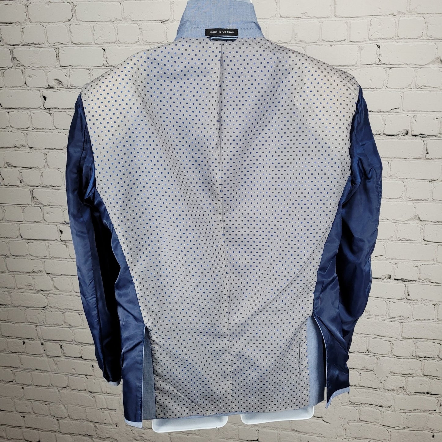 Tommy Hilfiger Blue 100% Cotton 2 Button Vented Notch Blazer Sport Coat Size 38S