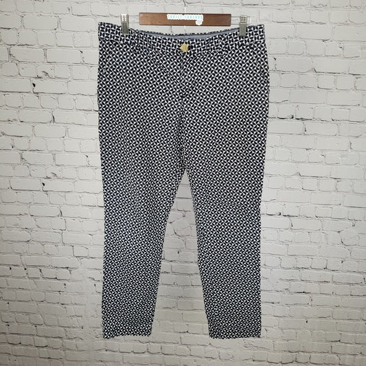 Tommy Hilfiger Navy Print Stretch Slim Ankle Chino Pants Size 10 (33x27.5)