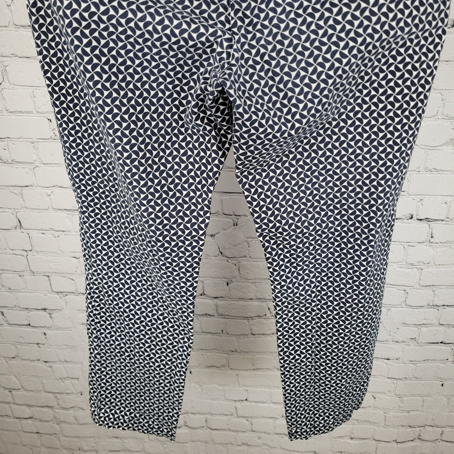 Tommy Hilfiger Navy Print Stretch Slim Ankle Chino Pants Size 10 (33x27.5)