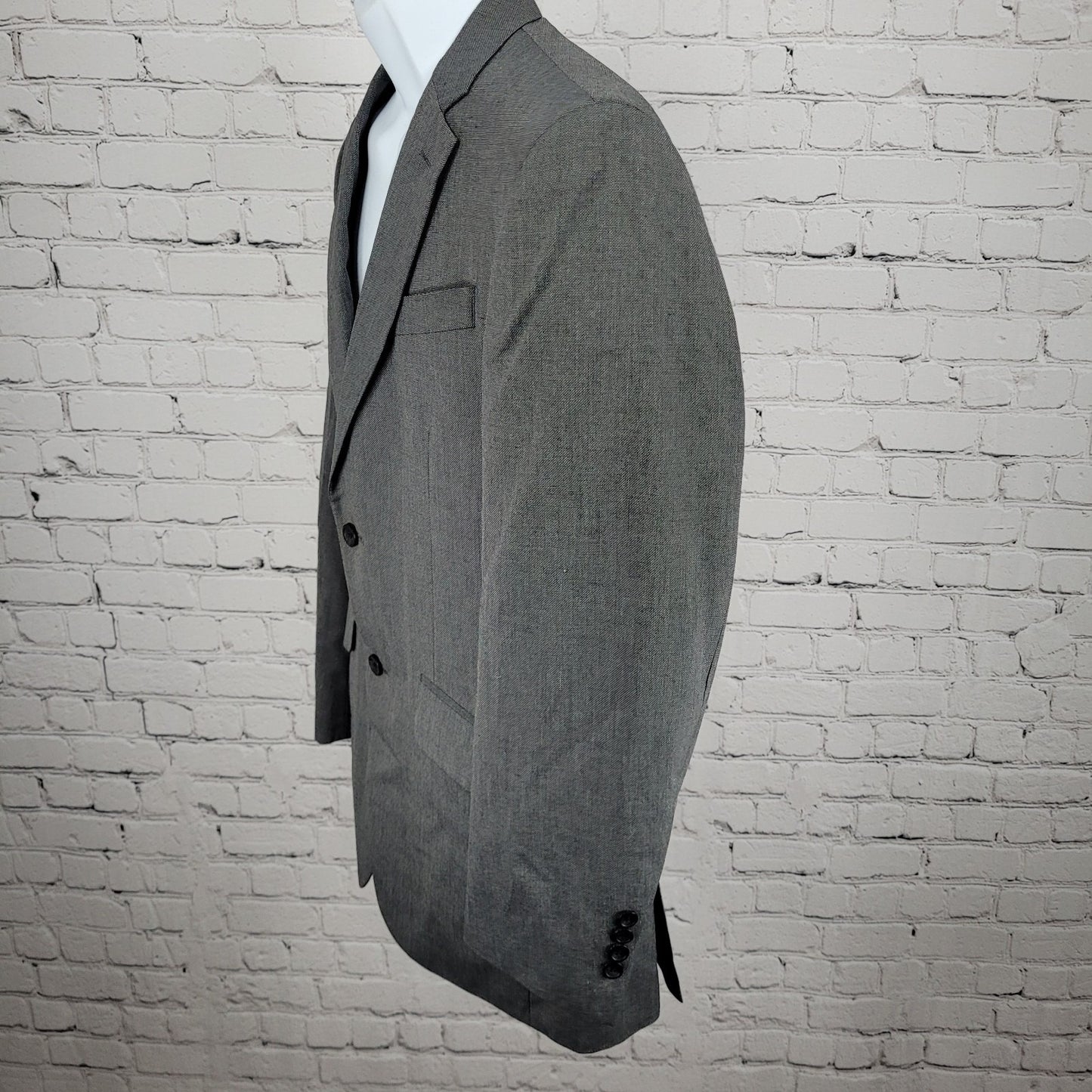 Kenneth Cole Reaction Grey 2 Button Double Vented Blazer Sport Coat 40R