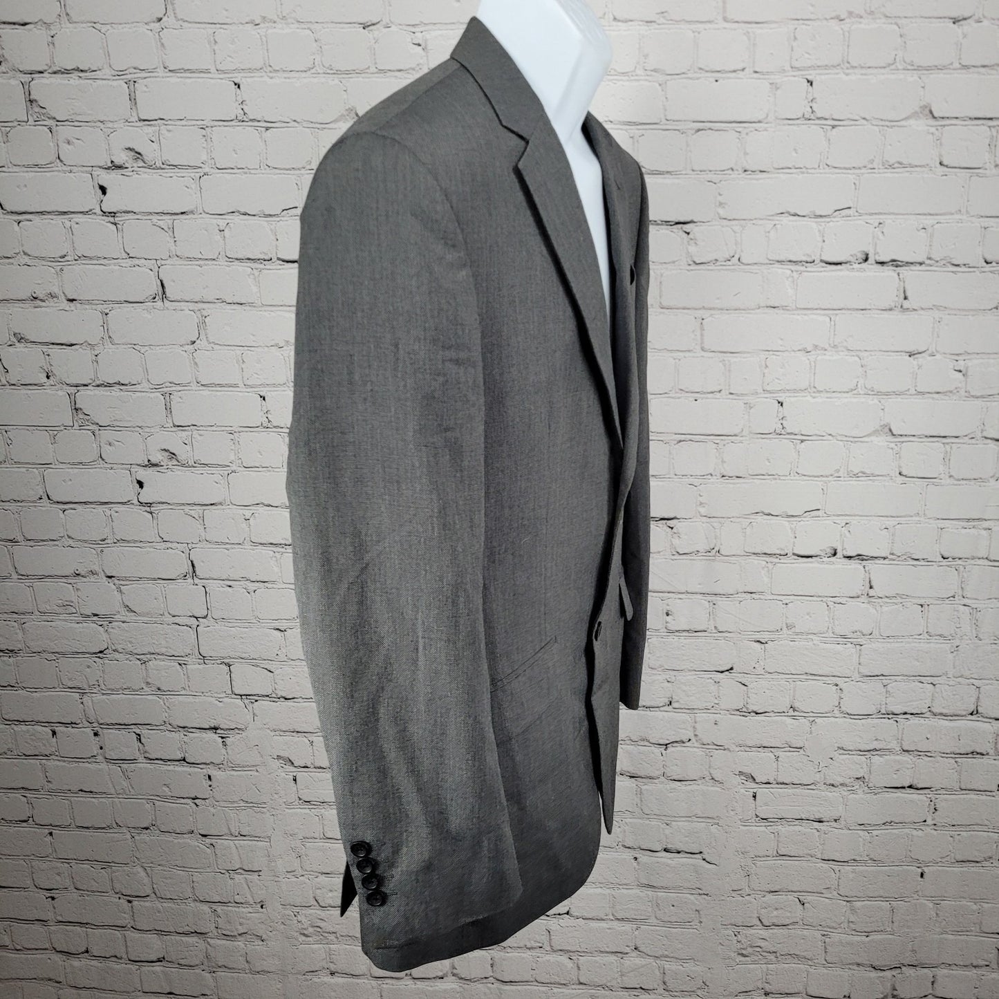 Kenneth Cole Reaction Grey 2 Button Double Vented Blazer Sport Coat 40R