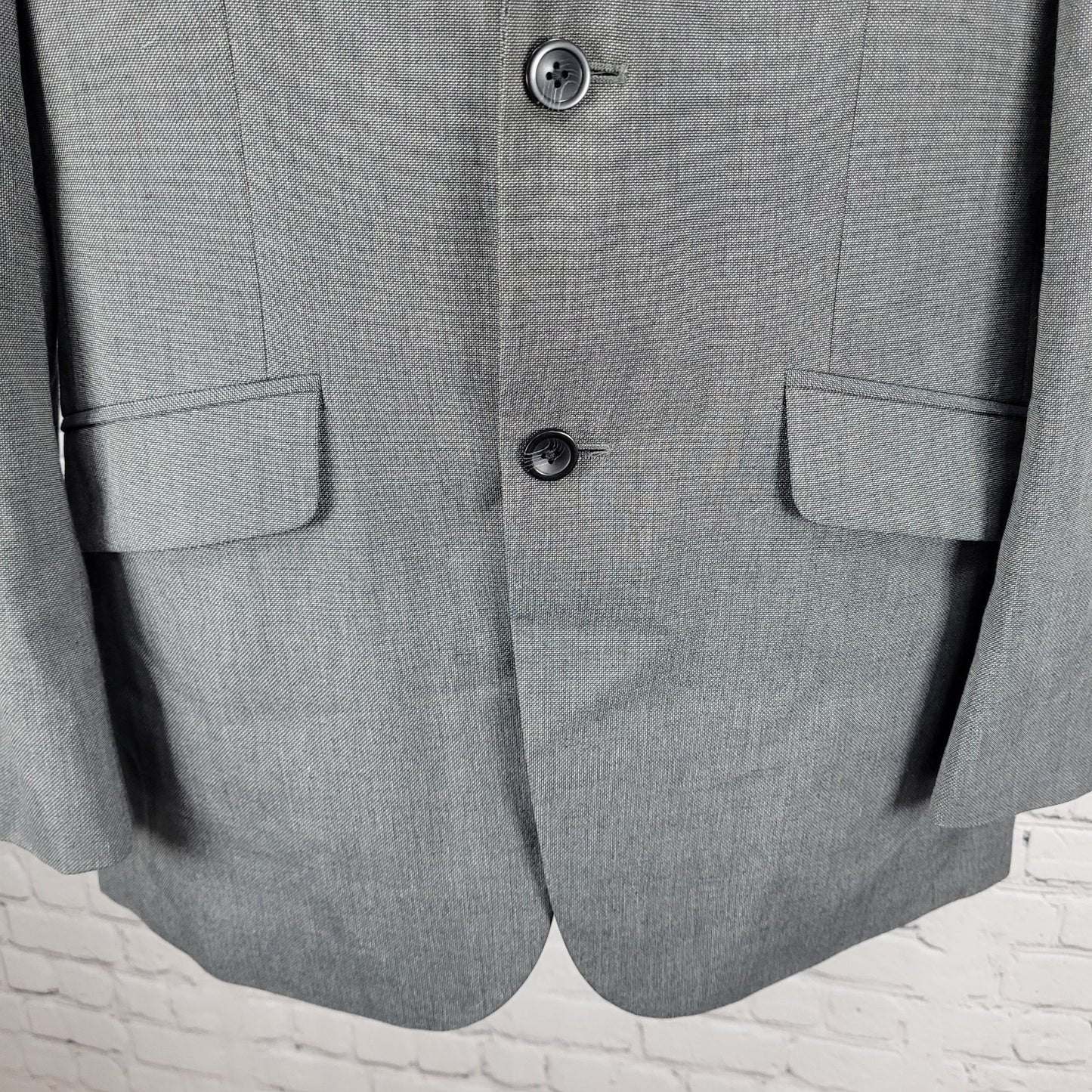 Kenneth Cole Reaction Grey 2 Button Double Vented Blazer Sport Coat 40R