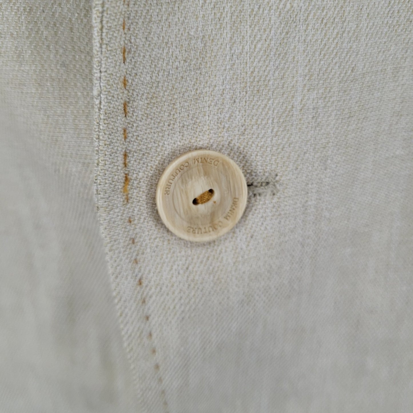 Zara Man Denim Couture Ivory 2 Button Notch Blazer Sport Coat Size 36