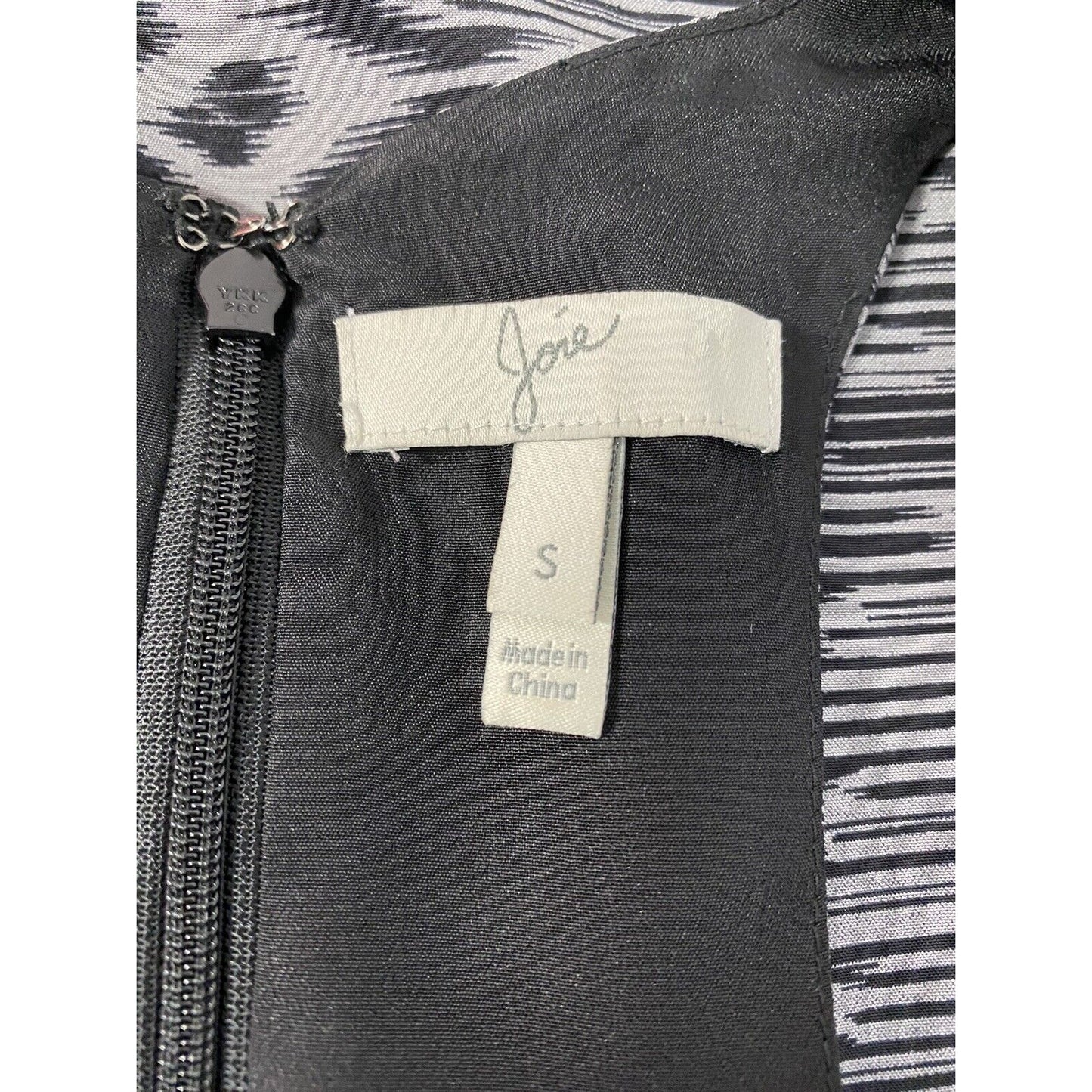 Joie Black Gray 100% Silk Flowy Lined Racerback Tank Top Sleeveless Blouse Small