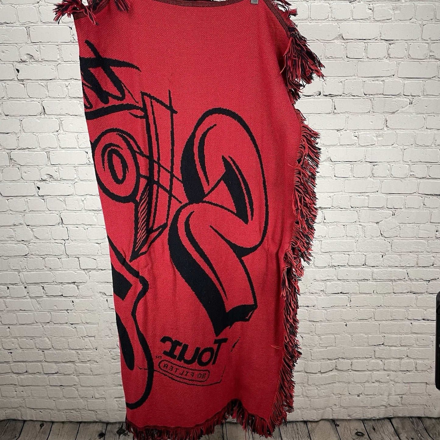 NWT The Rolling Stones Red Black No Filter Tour 2021 Fringe Blanket Throw