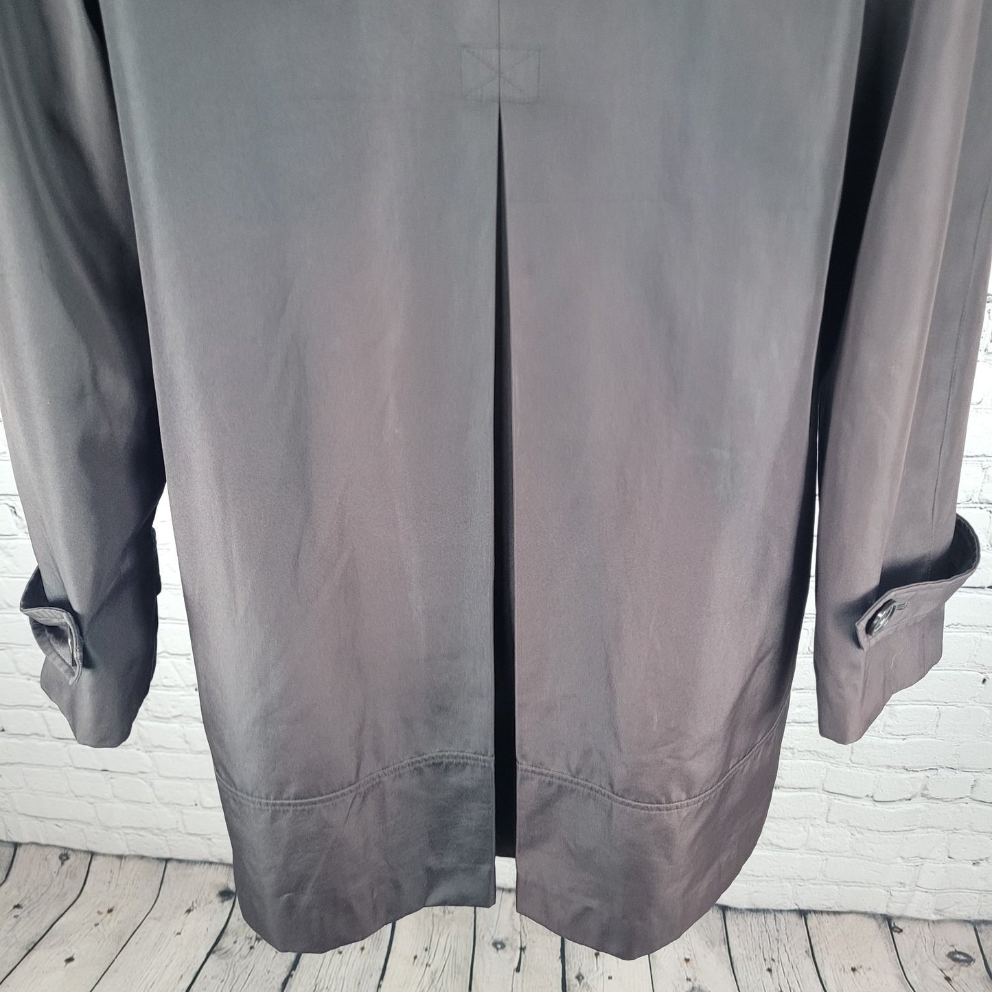 Marc New York Buttoned Zipped Pockets Removable Hood Trench Coat Size Large L