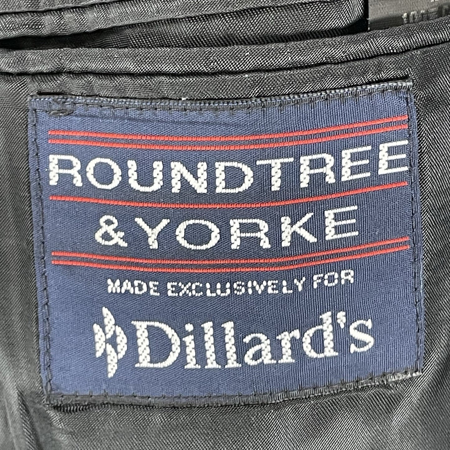 Roundtree & Yorke Black Camelhair 2 Button Vented Notch Blazer Jacket Size 38R