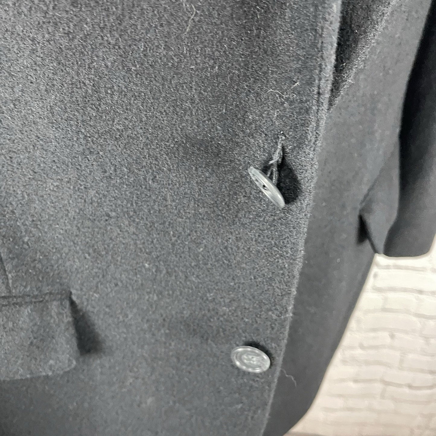 Roundtree & Yorke Black Camelhair 2 Button Vented Notch Blazer Jacket Size 38R