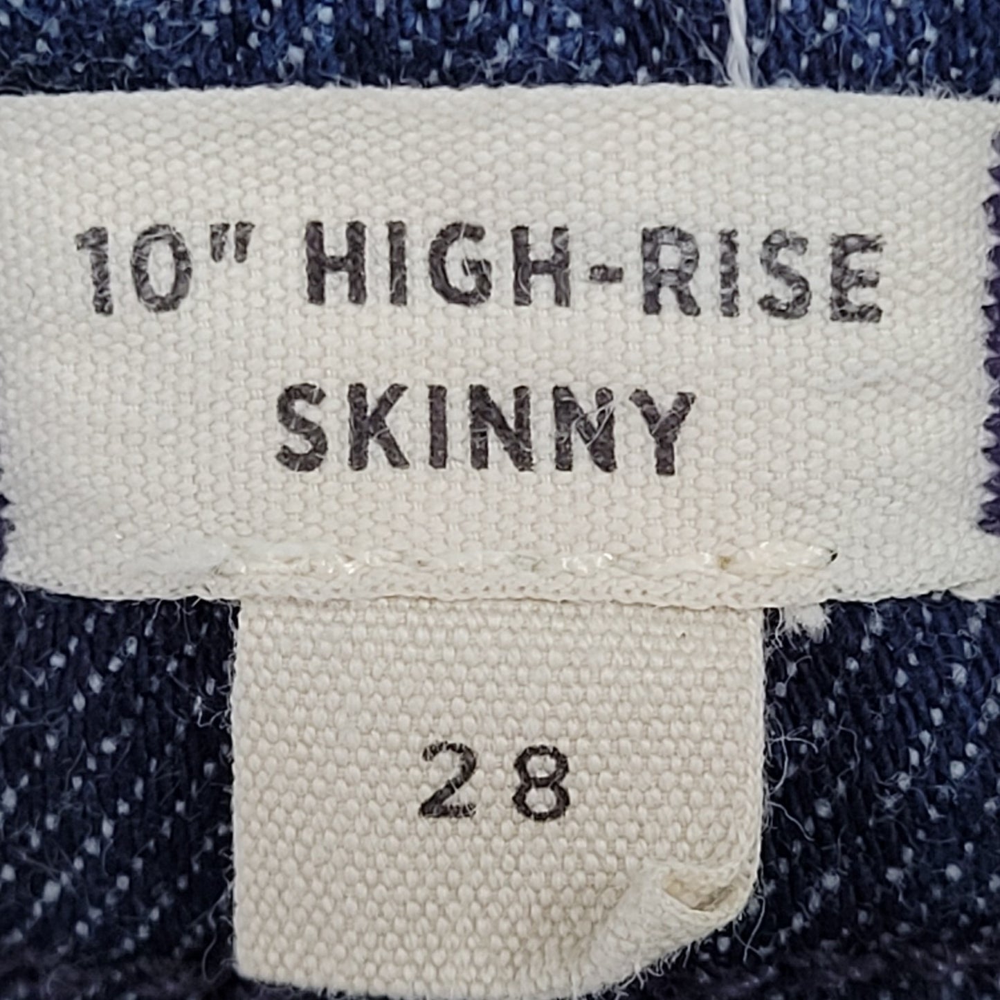 Madewell Blue Denim High Rise Skinny Raw Hem Cropped Stretch Jeans Size 28x24.5