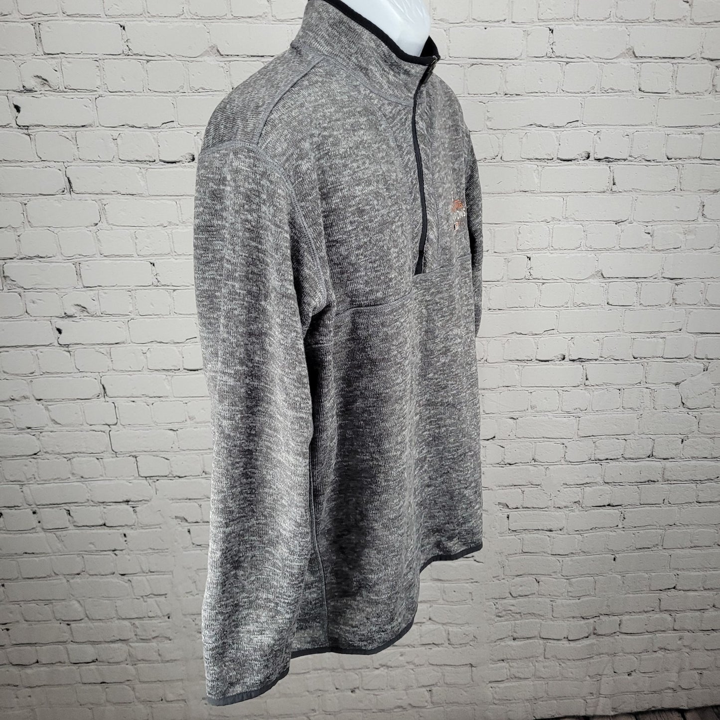 Houston Astros 2017 World Series Champions Grey Long Sleeve 1/4 Zip Jacket 2XL