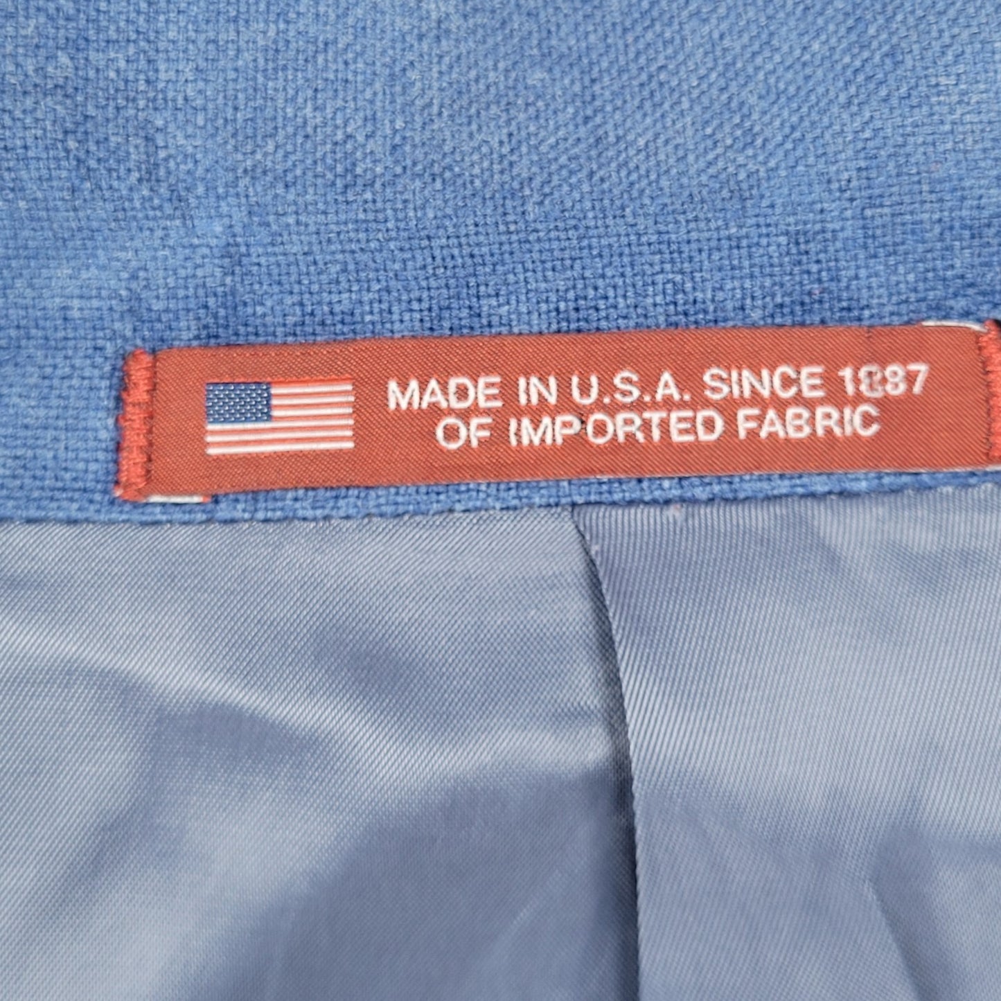 VTG Hart Schaffner Marx Blue 2 Button Vented Blazer Sport Coat USA Made Size 46R