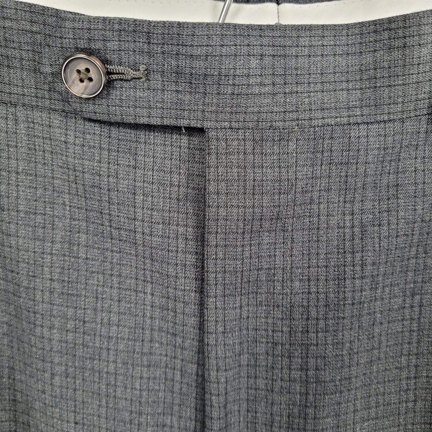 Ralph Ralph Lauren Grey Check Pleated Cuffed Dress Pants Size 36x34