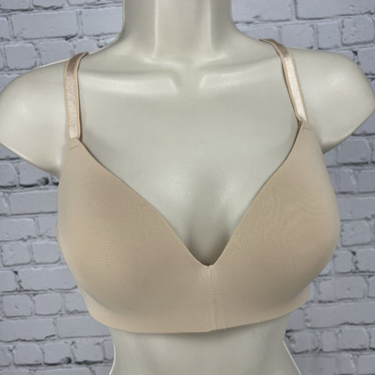 Auden The Bliss Beige Nude Bra Lightly Lined Wirefree Seamless Convertible 34D