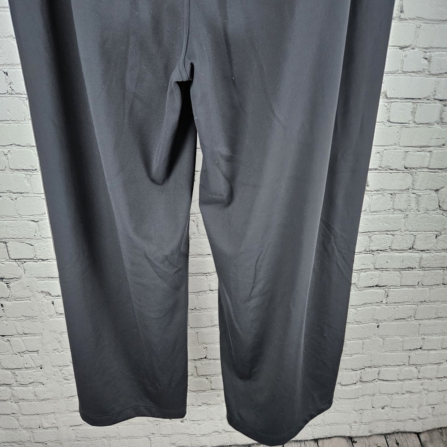 Athleta Black High Rise Comfort Waistband Pull On Wide Leg Pants 1X (35x29)
