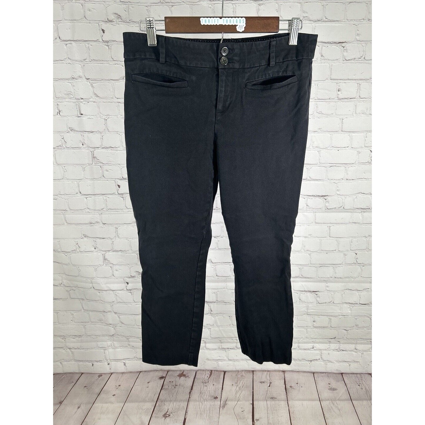 Anthropologie Black Essential Slim Women’s Capri Pants Size 8 (30 x 24)
