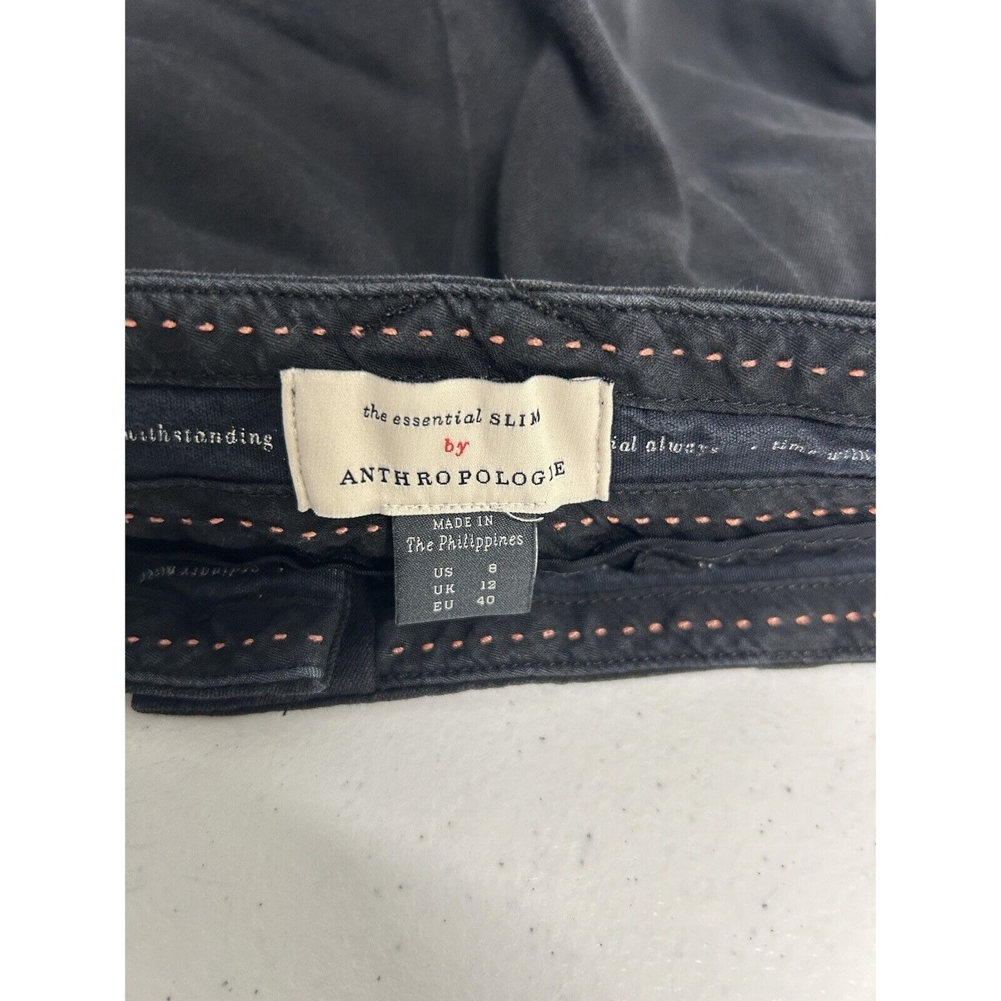 Anthropologie Black Essential Slim Women’s Capri Pants Size 8 (30 x 24)