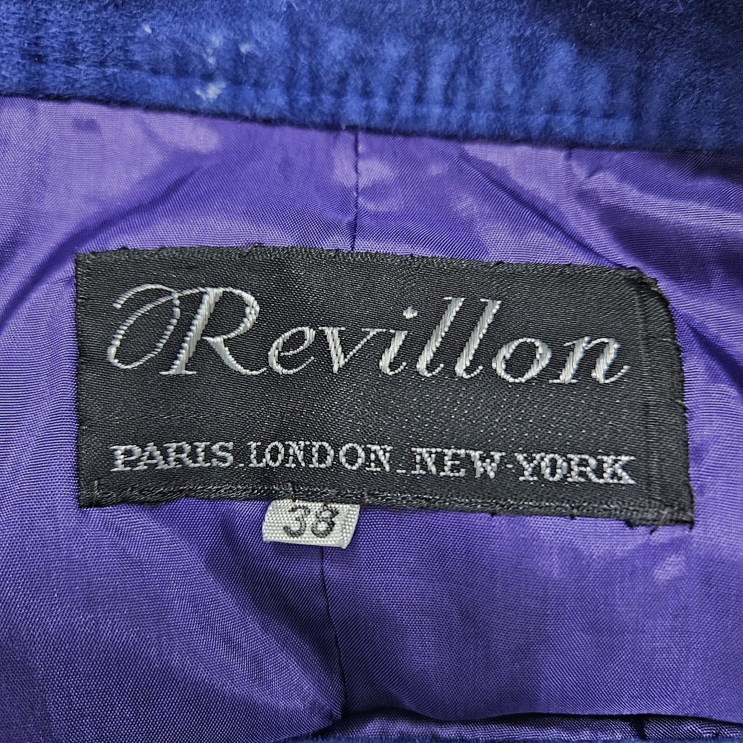 VTG Revillon Paris Blue Genuine Suede Leather Lightweight Lined Short Skirt 38